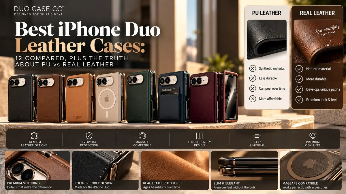 Best iPhone Duo Leather Cases: 12 Compared, Plus the Truth About PU vs Real Leather