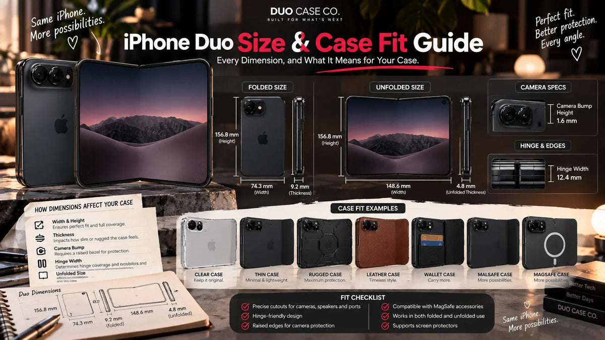 iPhone Duo Size & Case Fit Guide: Every Dimension, and What It Means for Your Case
