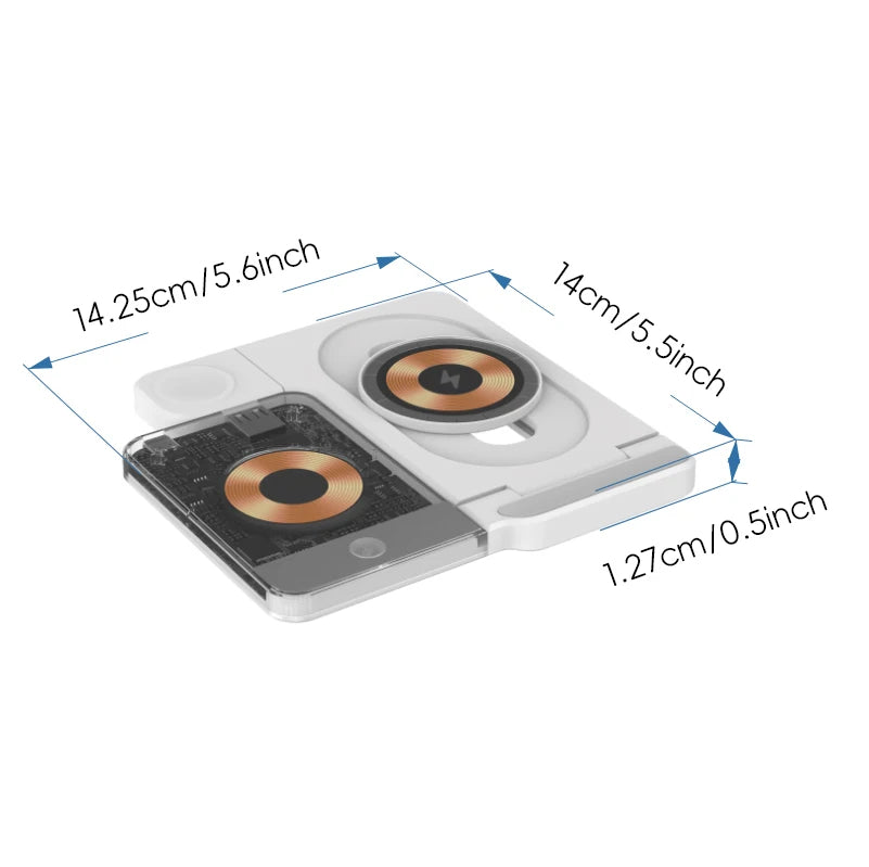 5-in-1 Foldable Magnetic Wireless Charger for iPhone Duo