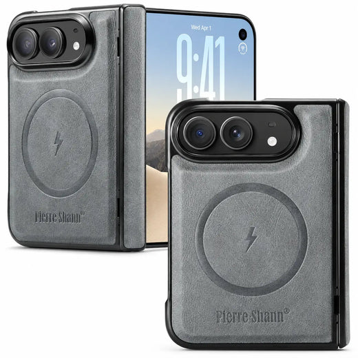 MagSafe Leather Hinge Protection Case for iPhone Duo