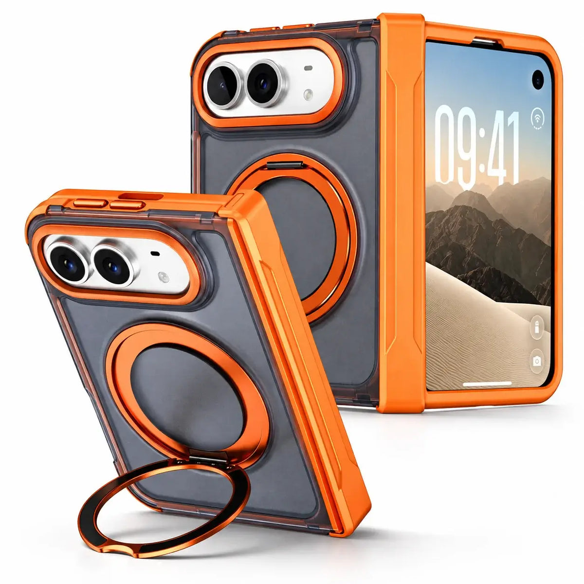 360° Magnetic Ring Stand Case for iPhone Duo