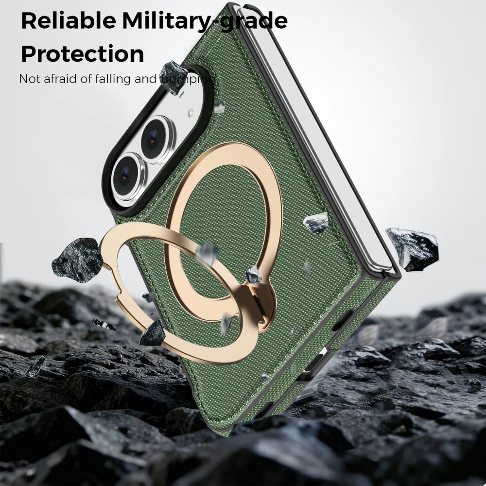 Luxury Leather Ring Stand Case for iPhone Duo