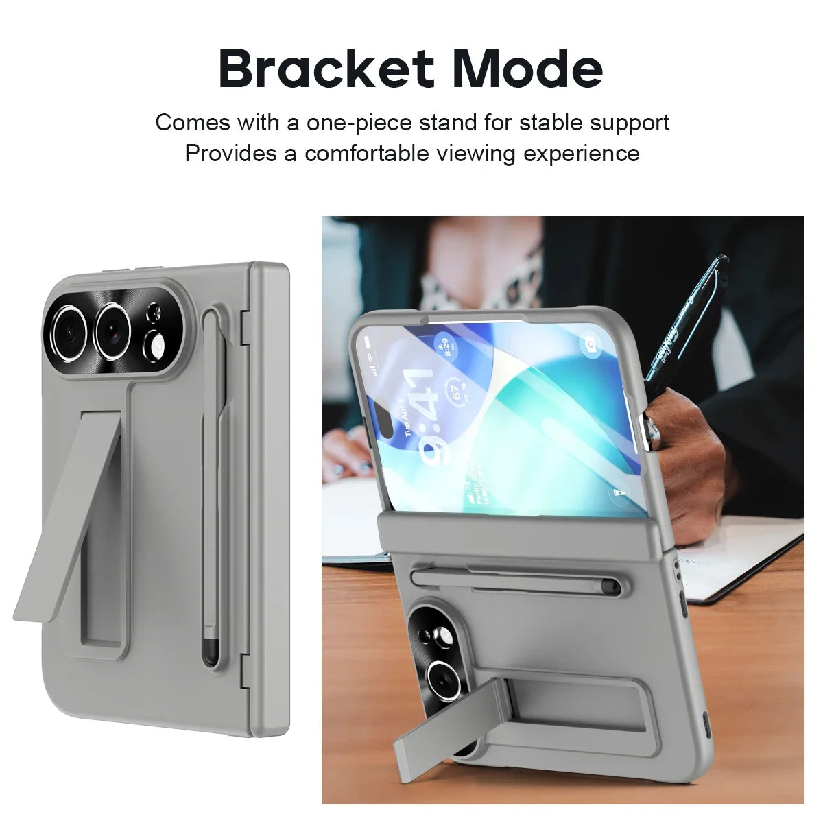 Stylus Holder Kickstand Case for iPhone Duo