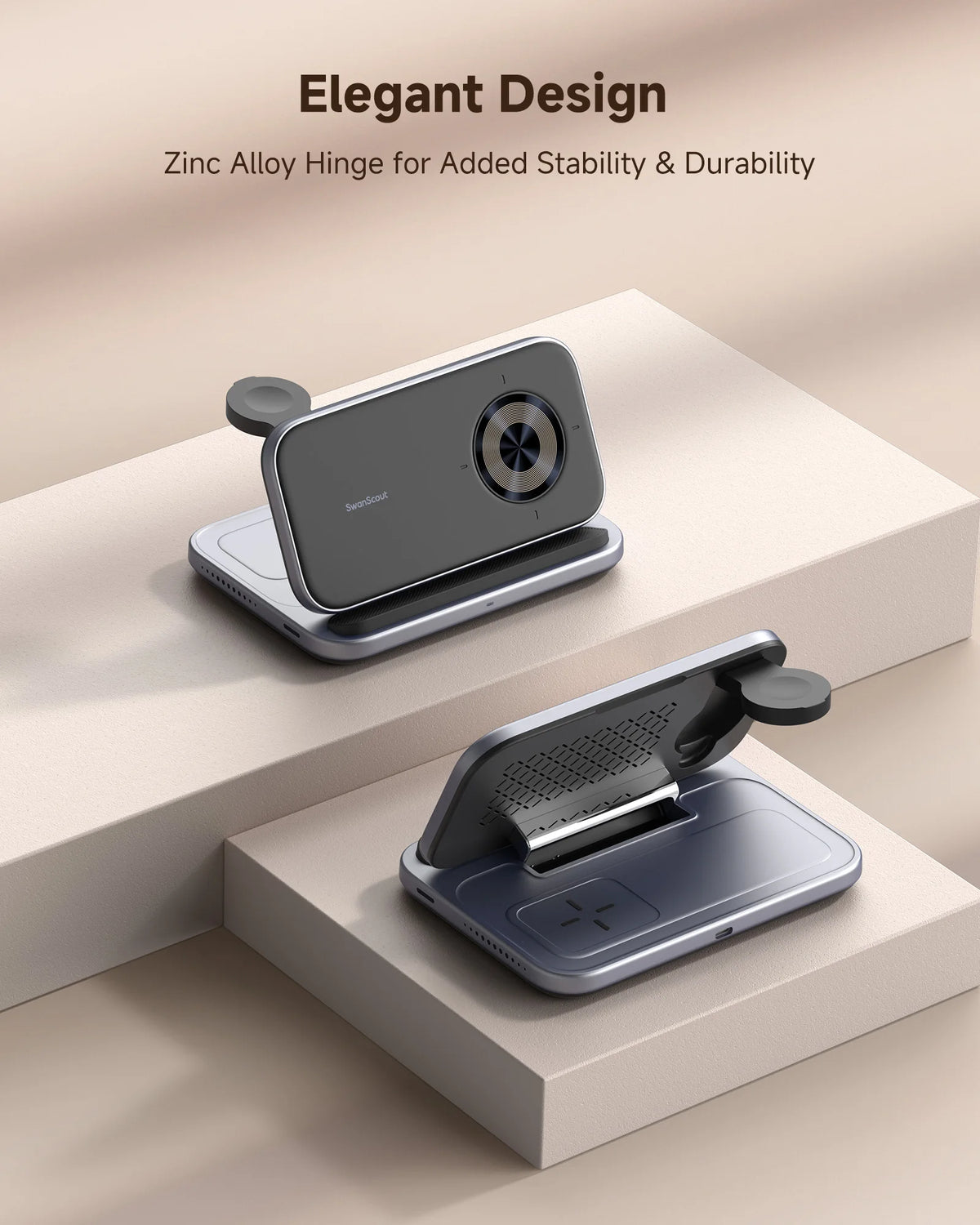 3-in-1 Foldable Charging Station for iPhone Duo
