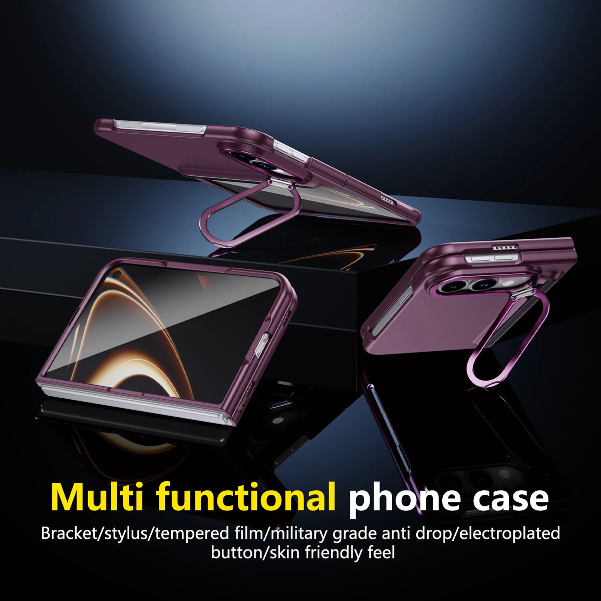 Full Protection Kickstand Case With Stylus for iPhone Duo