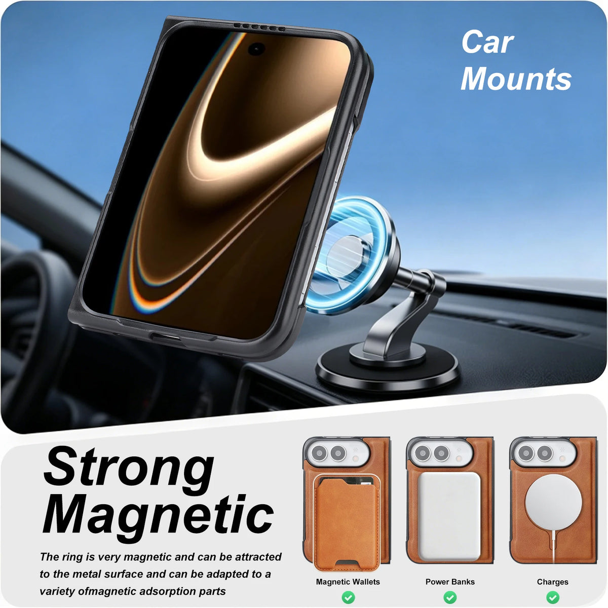 MagSafe Leather Wallet Case for iPhone Duo