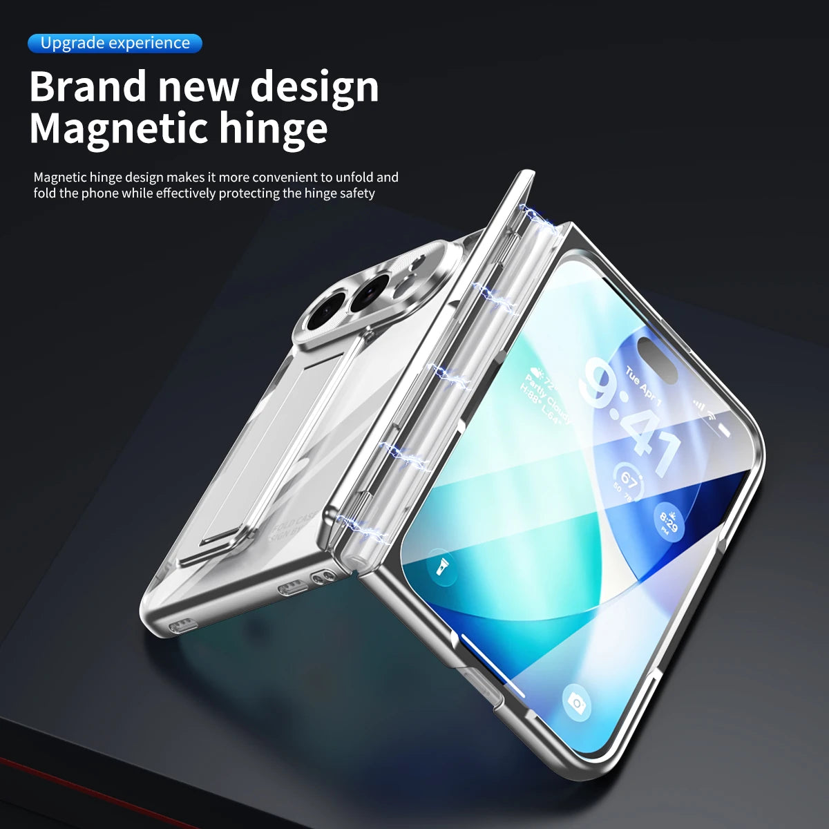 Clear Kickstand Case With Pen Slot for iPhone Duo