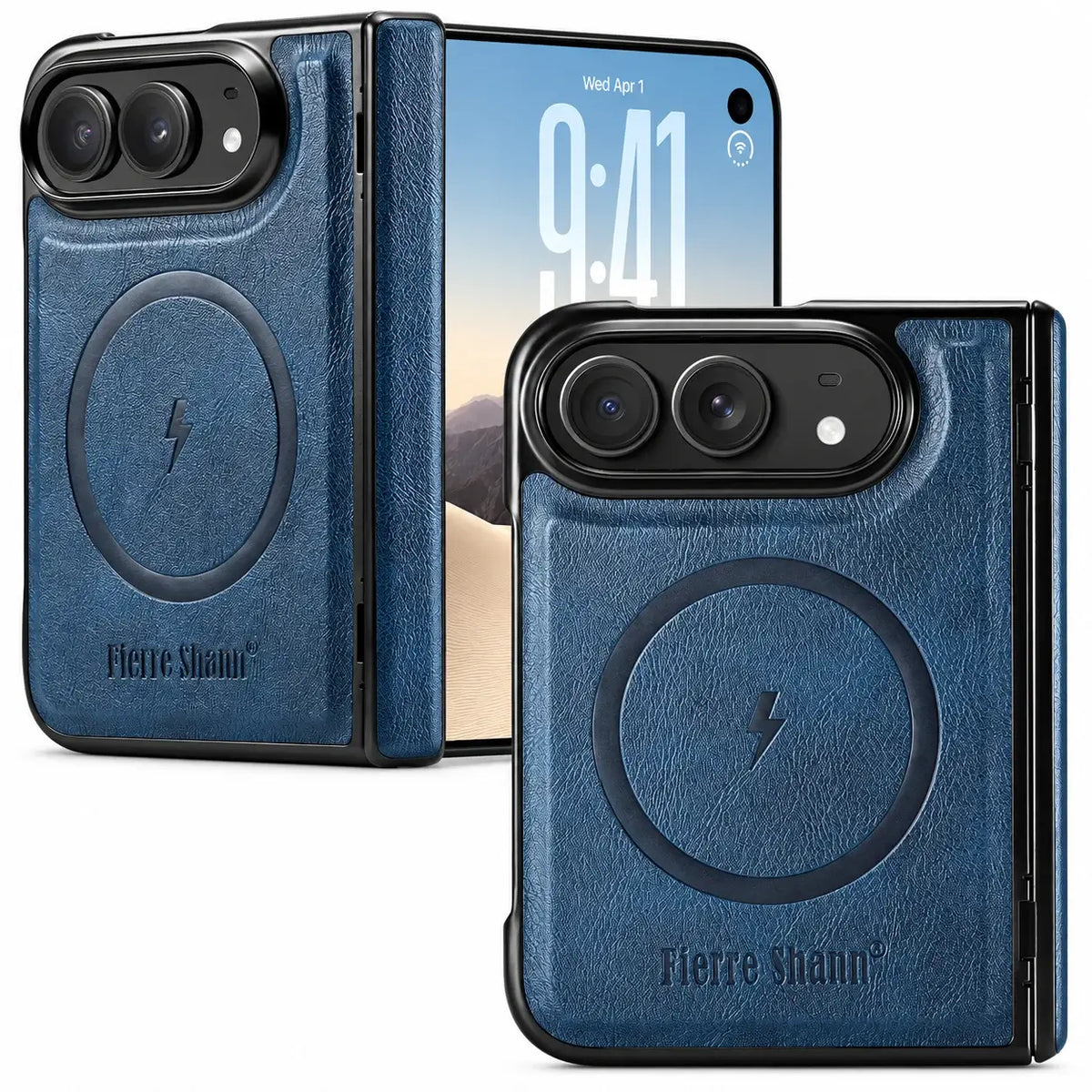 MagSafe Leather Hinge Protection Case for iPhone Duo