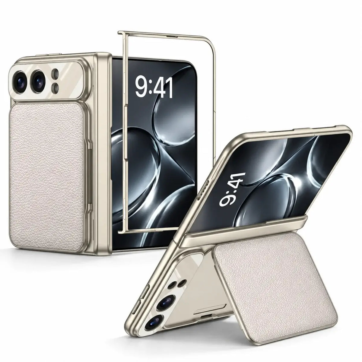 Leather Wallet Stand Case for iPhone Duo