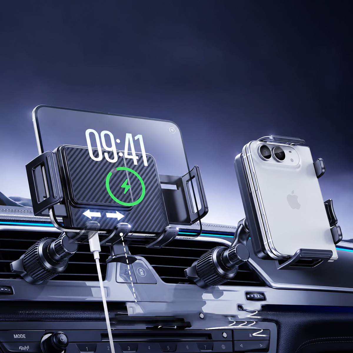 Adjustable Car Vent Mount for iPhone Duo