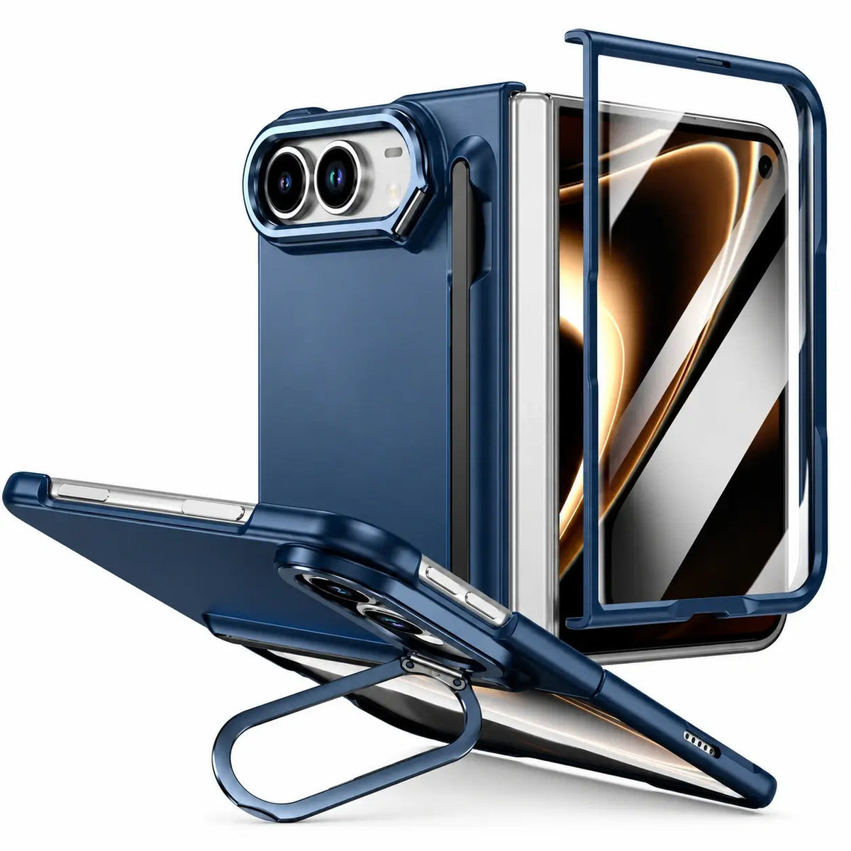 Full Protection Kickstand Case With Stylus for iPhone Duo