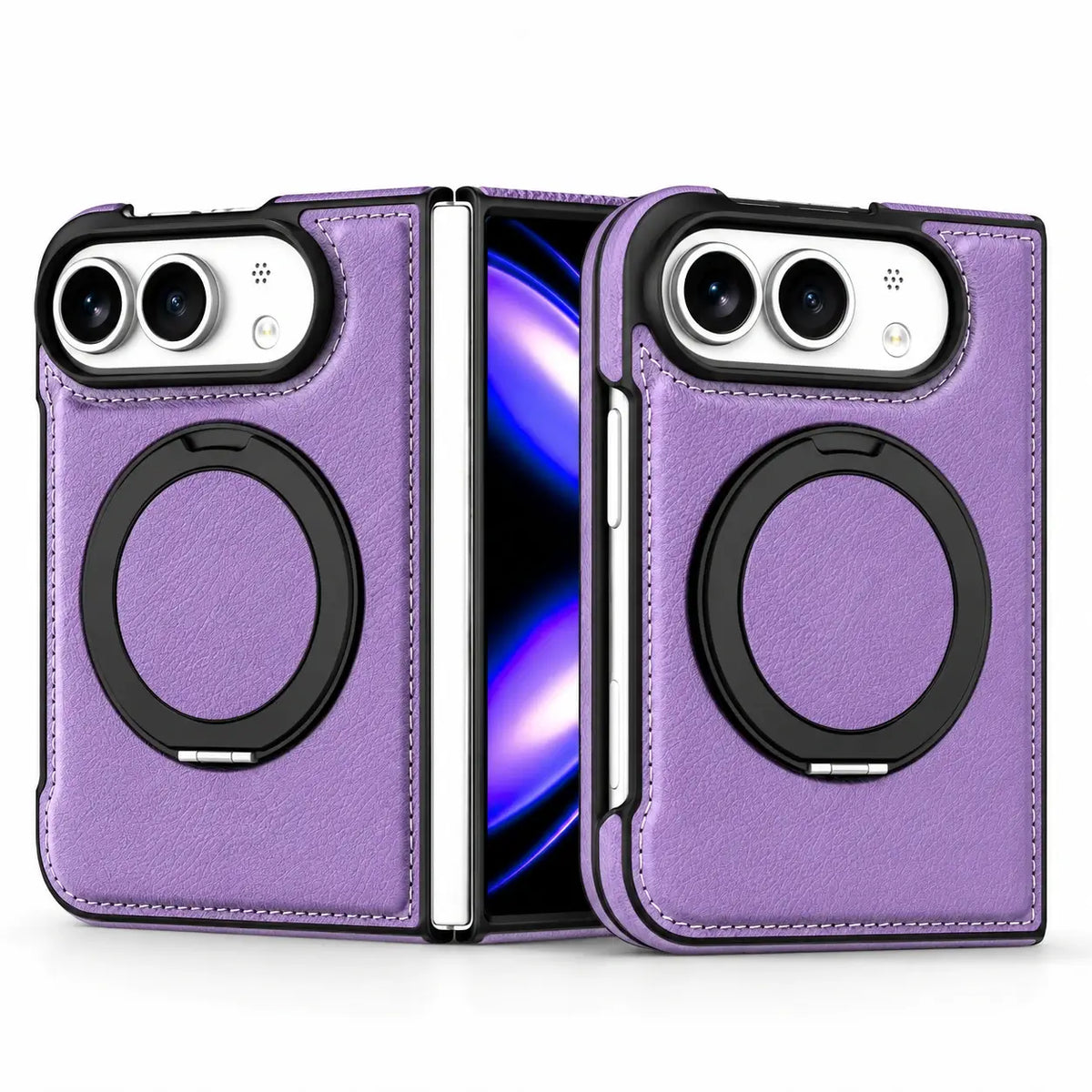Leather Ring Stand Case for iPhone Duo