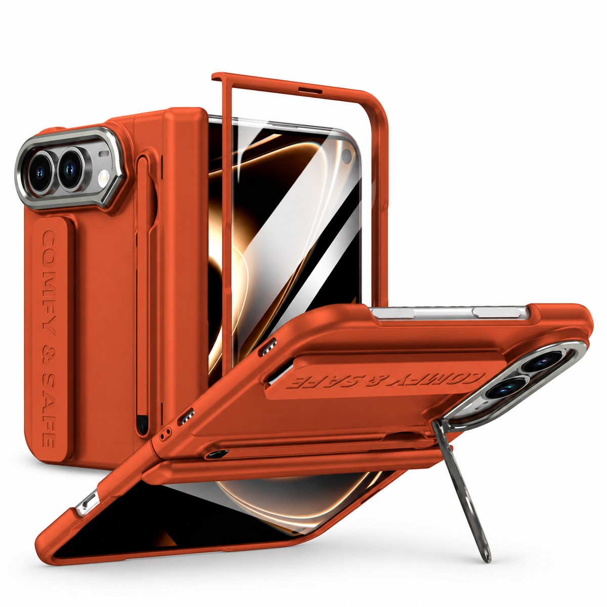 Hinge Stand Pen Case for iPhone Duo