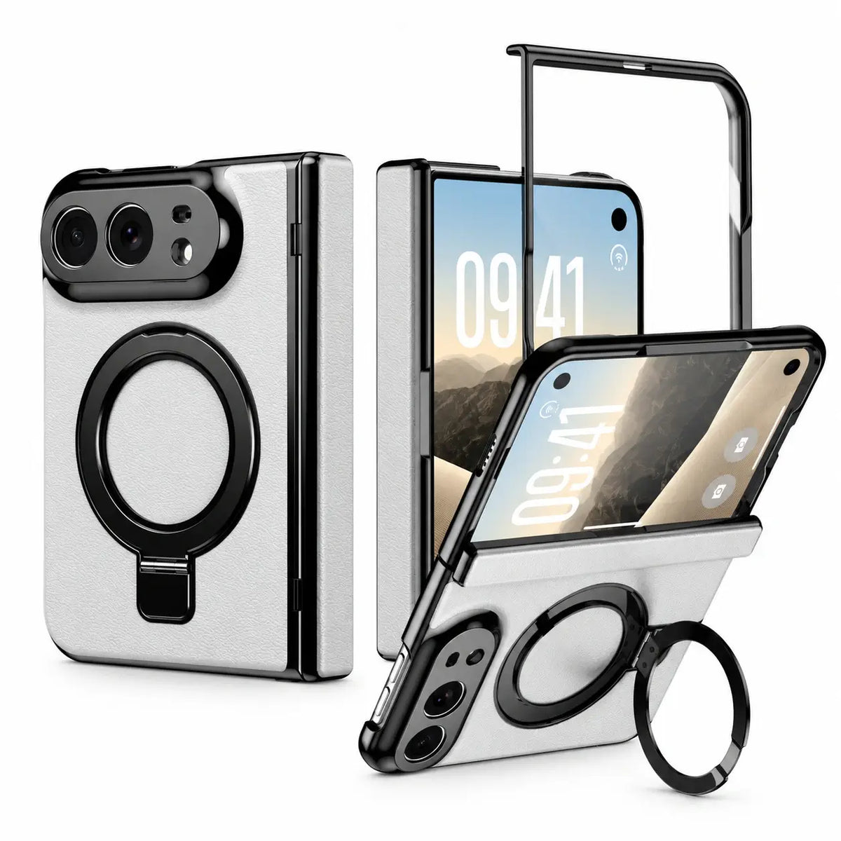 Leather Ring Stand Case for iPhone Duo