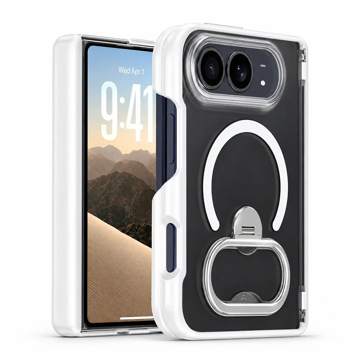 Clear Ring Stand Case for iPhone Duo