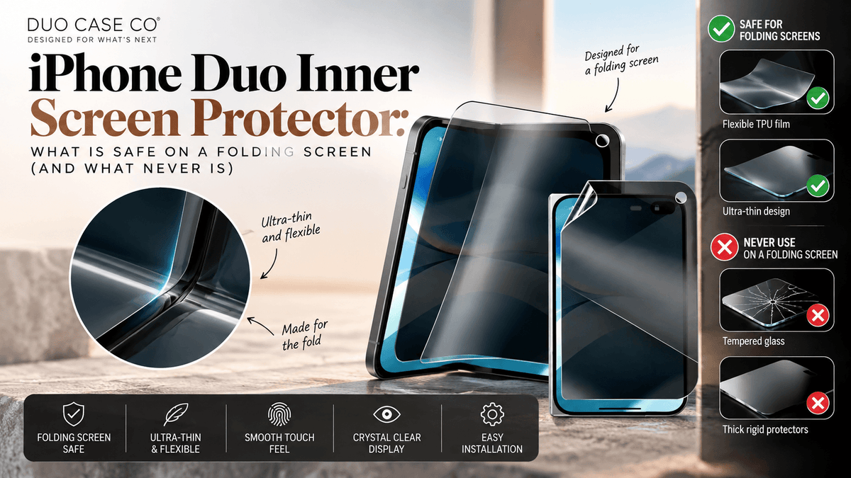 iPhone Duo Inner Screen Protector: What Is Safe on a Folding Screen (and What Never Is)