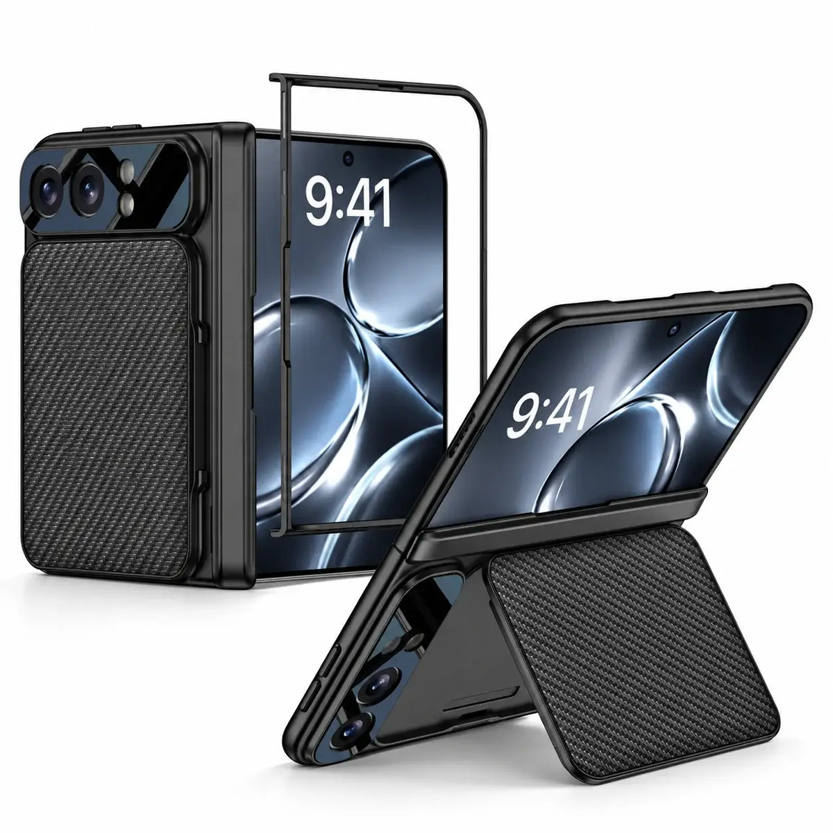 Leather Wallet Stand Case for iPhone Duo
