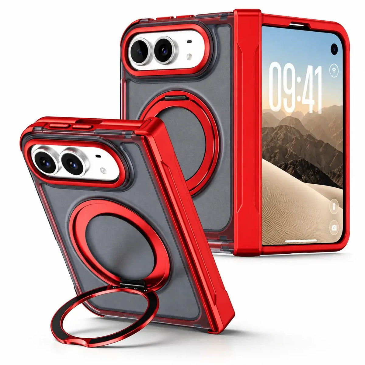 360° Magnetic Ring Stand Case for iPhone Duo