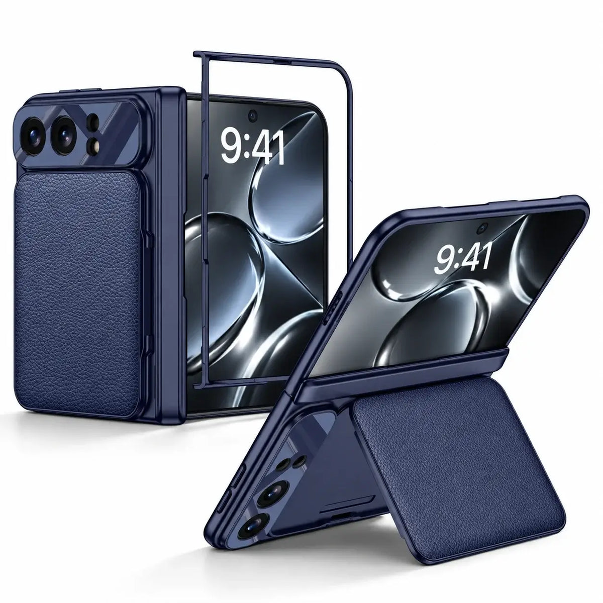 Leather Wallet Stand Case for iPhone Duo