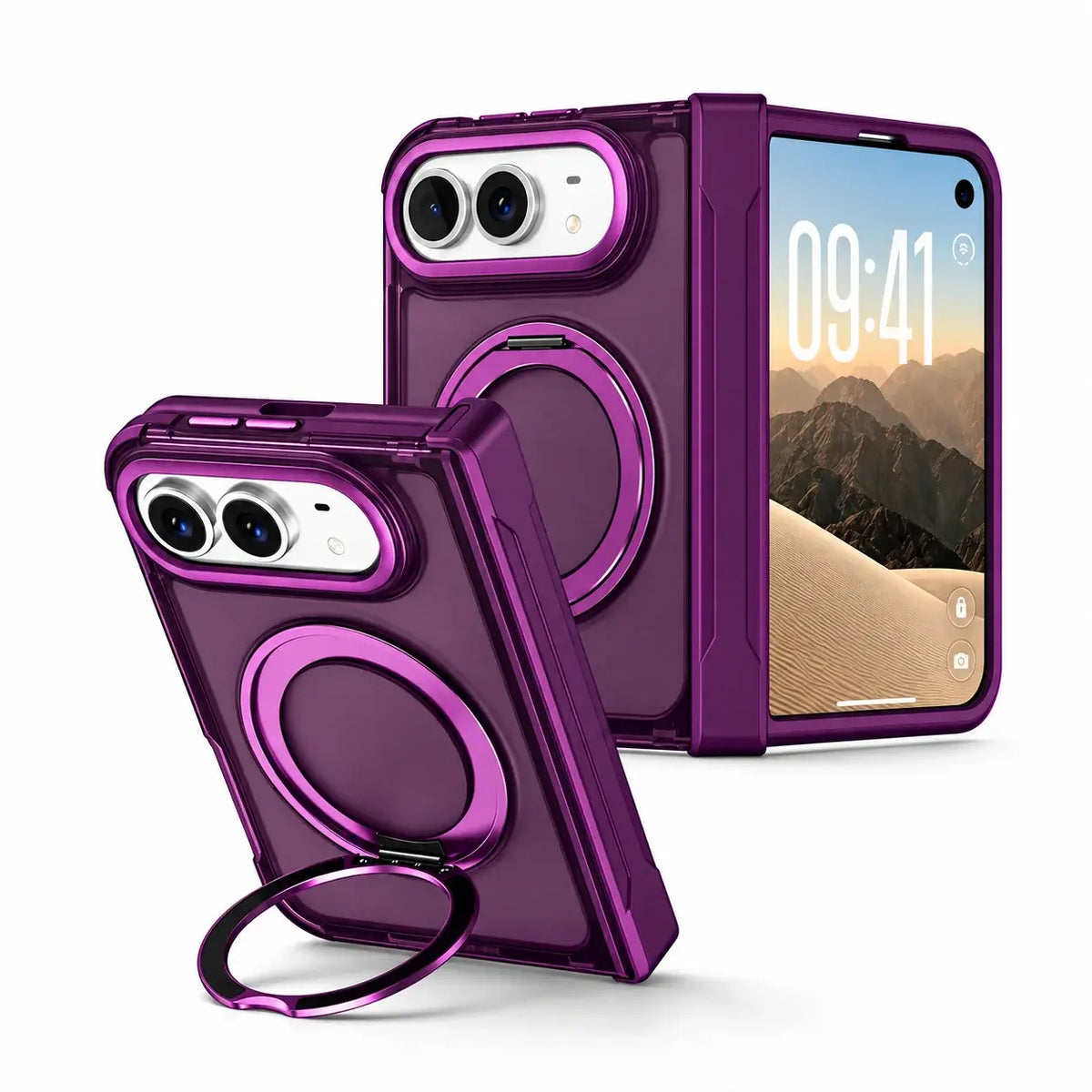 360° Magnetic Ring Stand Case for iPhone Duo
