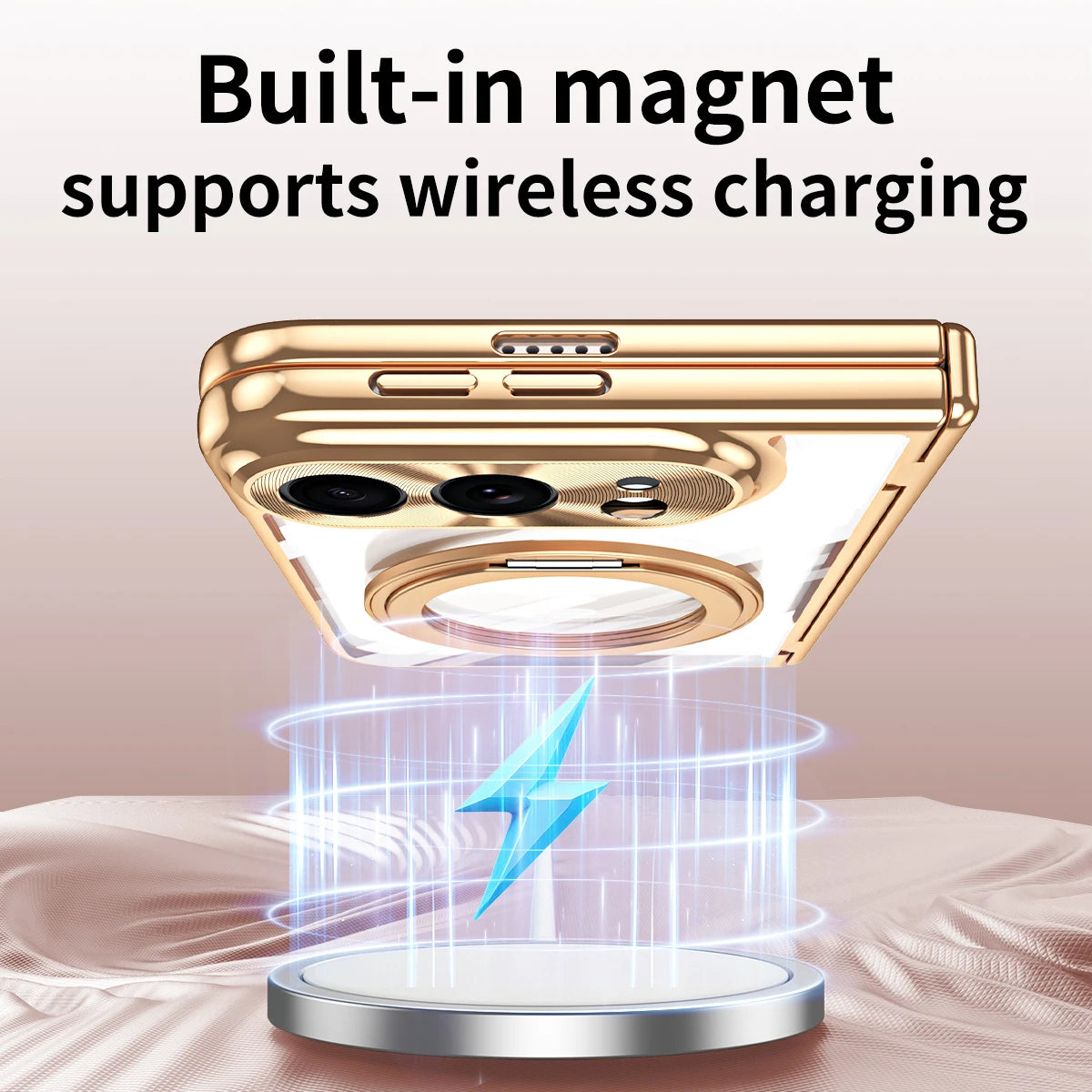 Clear Magnetic Ring Stand Case for iPhone Duo