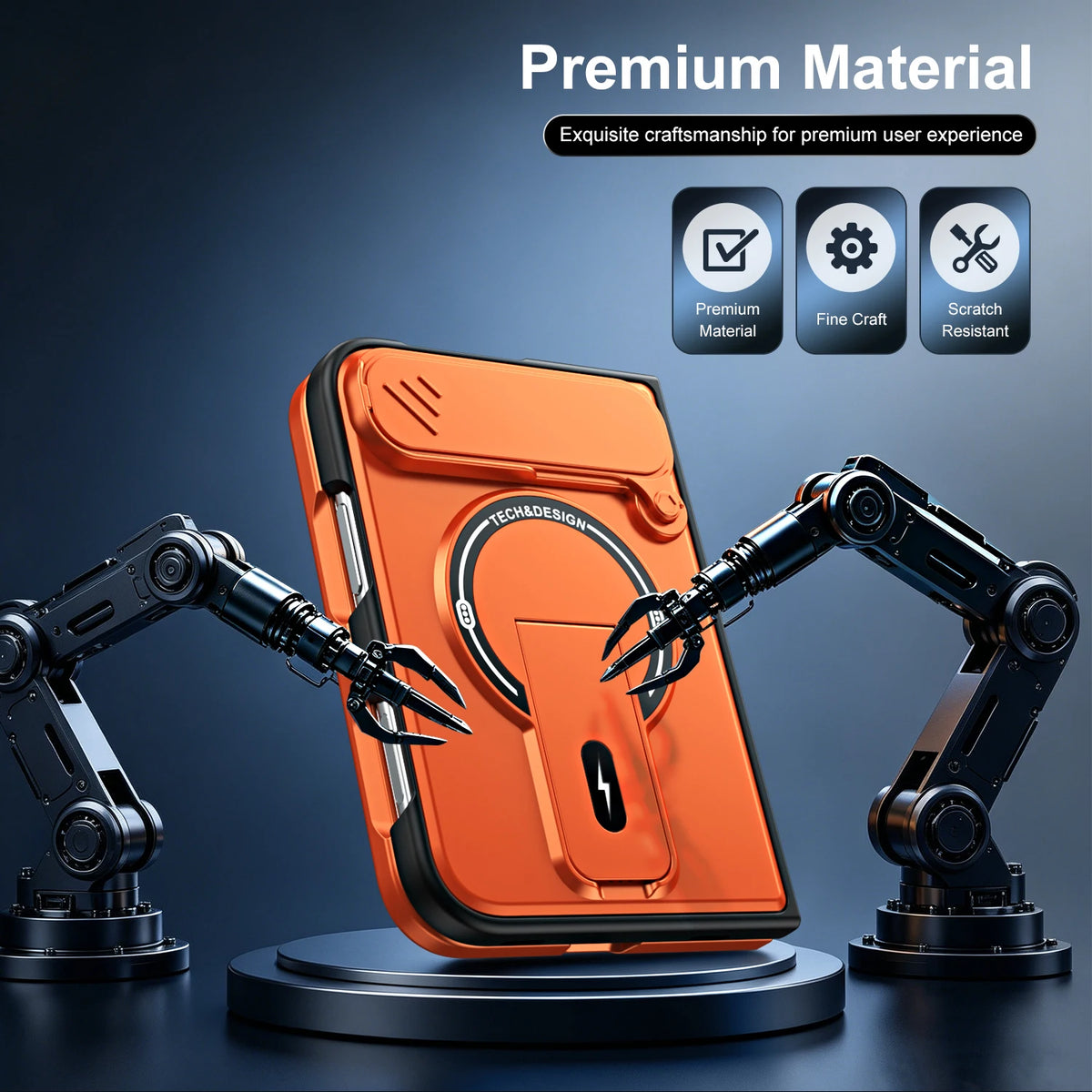 Magnetic Lens Cover Kickstand Case for iPhone Duo