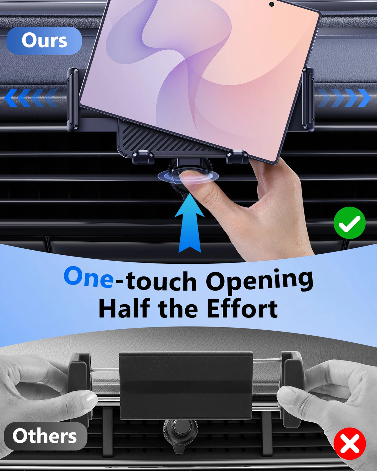 Adjustable Car Vent Mount for iPhone Duo