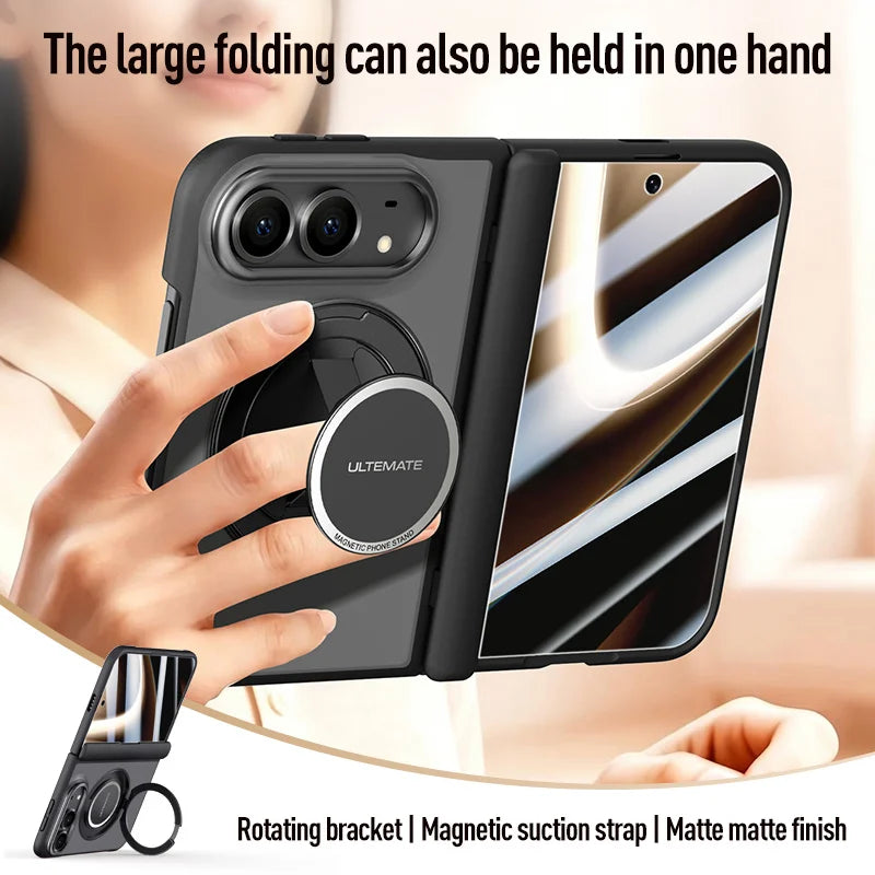 Matte Magnetic Ring Stand Case for iPhone Duo