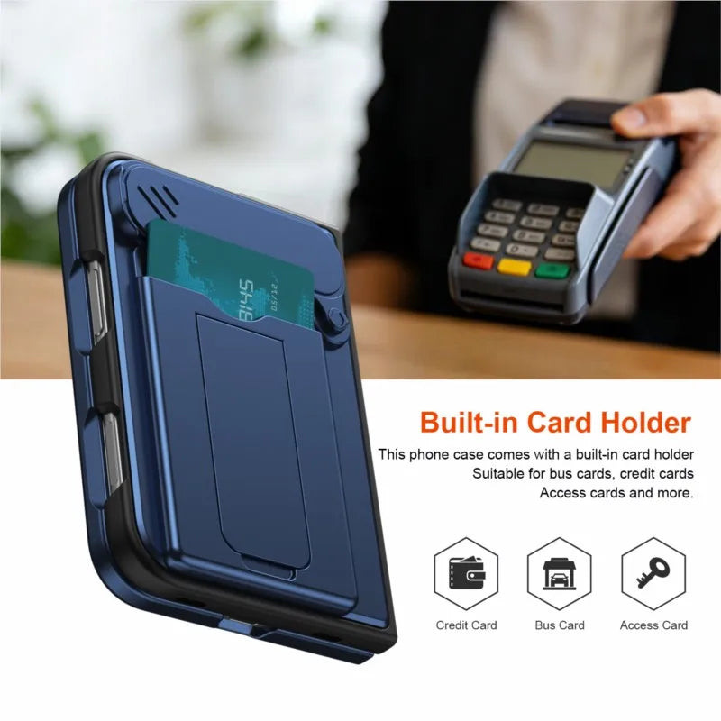 Card Holder Kickstand Case for iPhone Duo