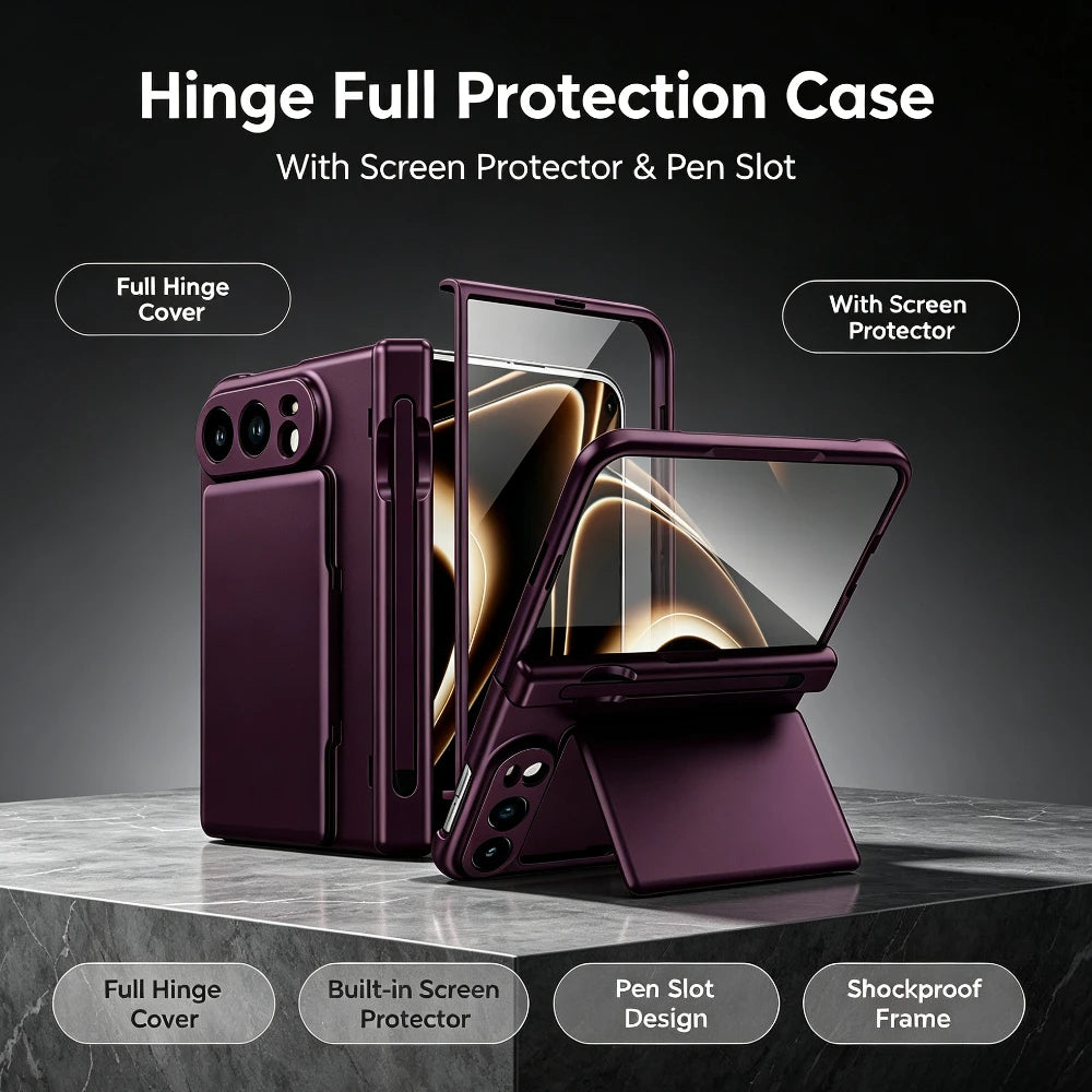 Hinge Wallet Stand Case for iPhone Duo