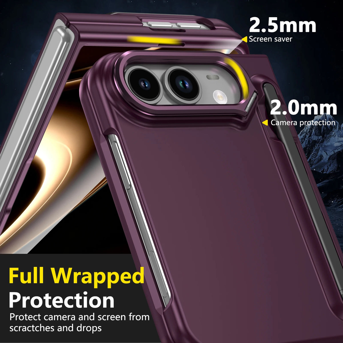 Full Protection Kickstand Case With Stylus for iPhone Duo