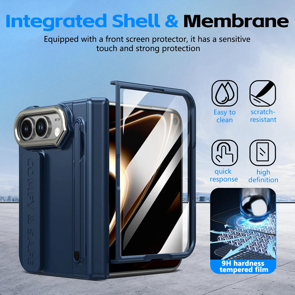 Hinge Stand Pen Case for iPhone Duo