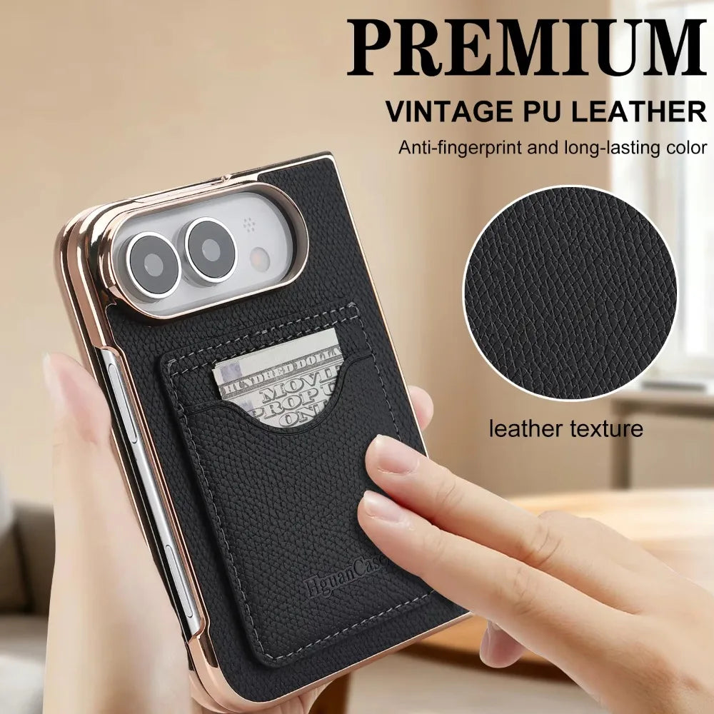 Leather Wallet Stand Case for iPhone Duo