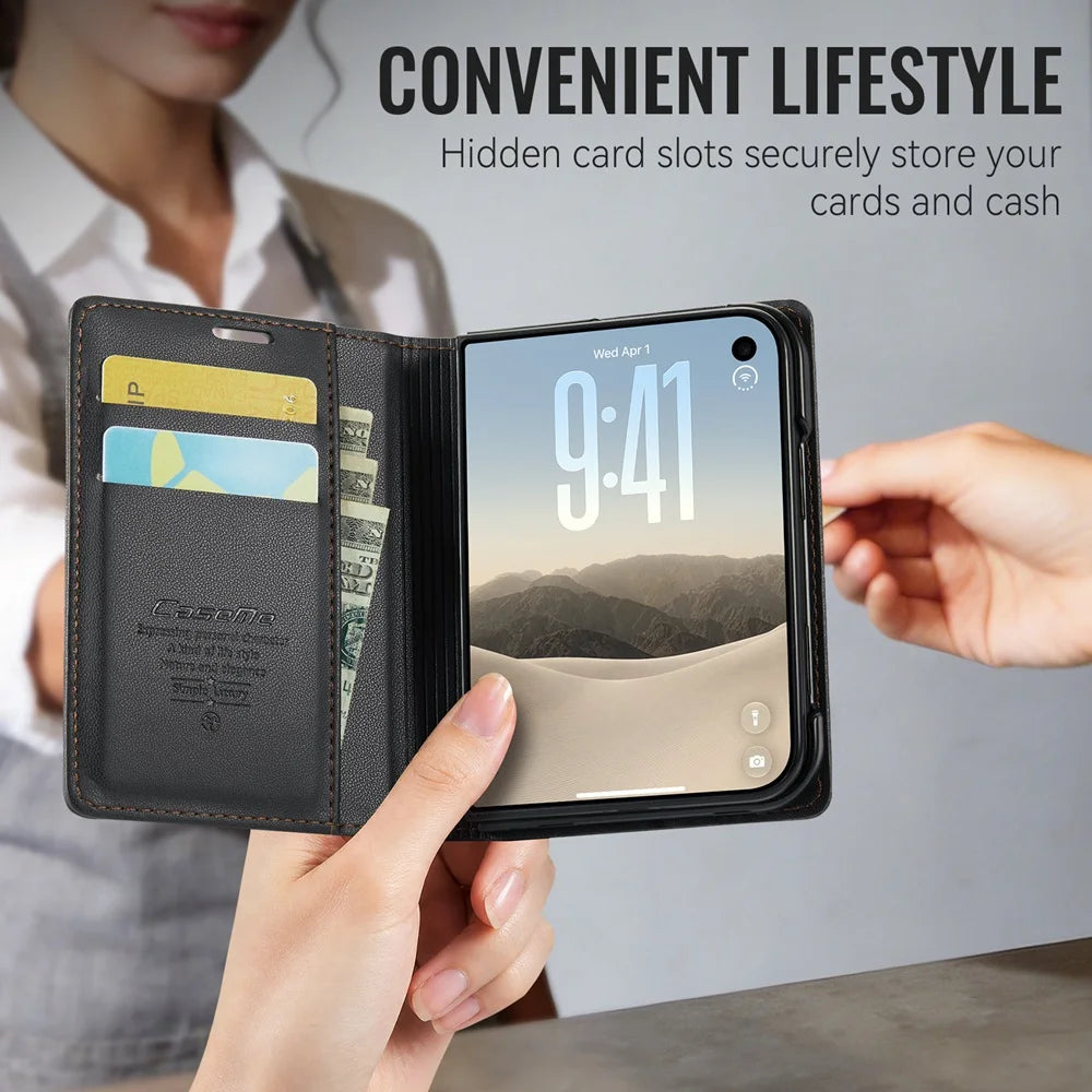 Leather Wallet Case for iPhone Duo