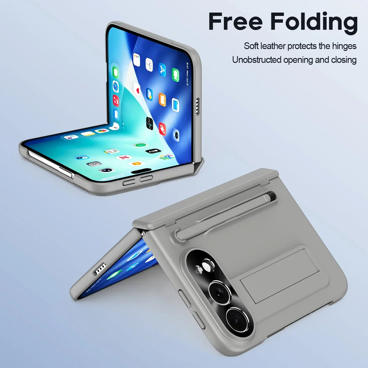Stylus Holder Kickstand Case for iPhone Duo