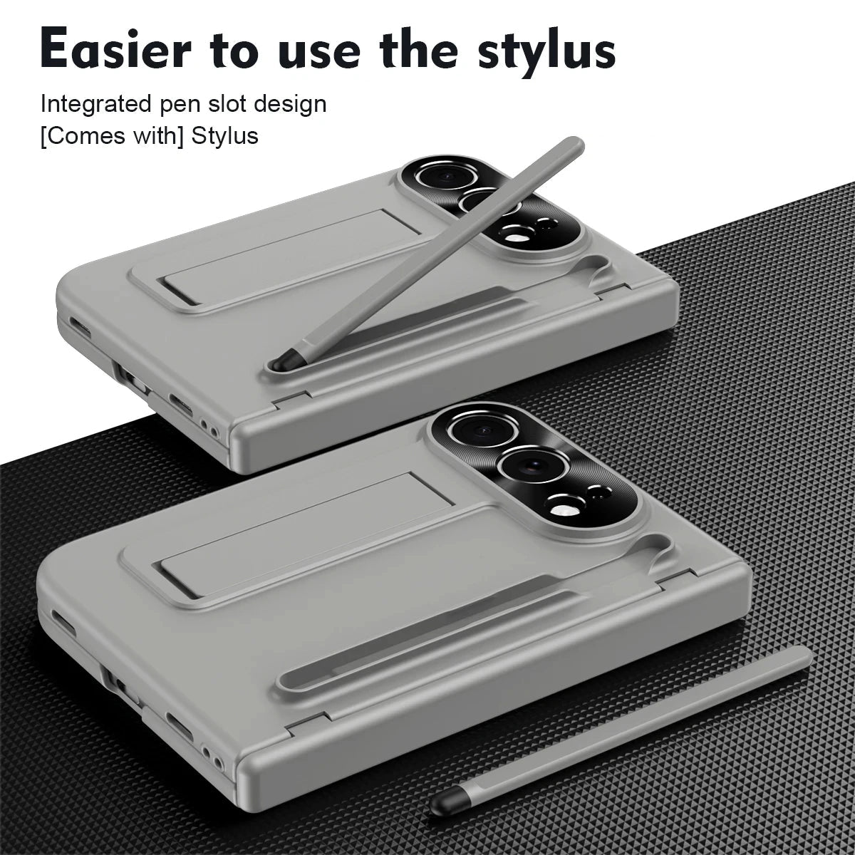 Stylus Holder Kickstand Case for iPhone Duo