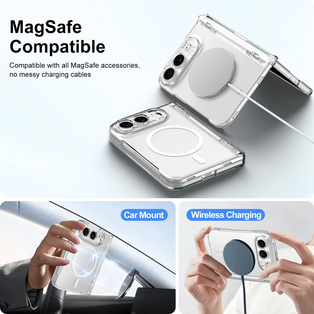 Transparent Magsafe Case For iPhone Duo