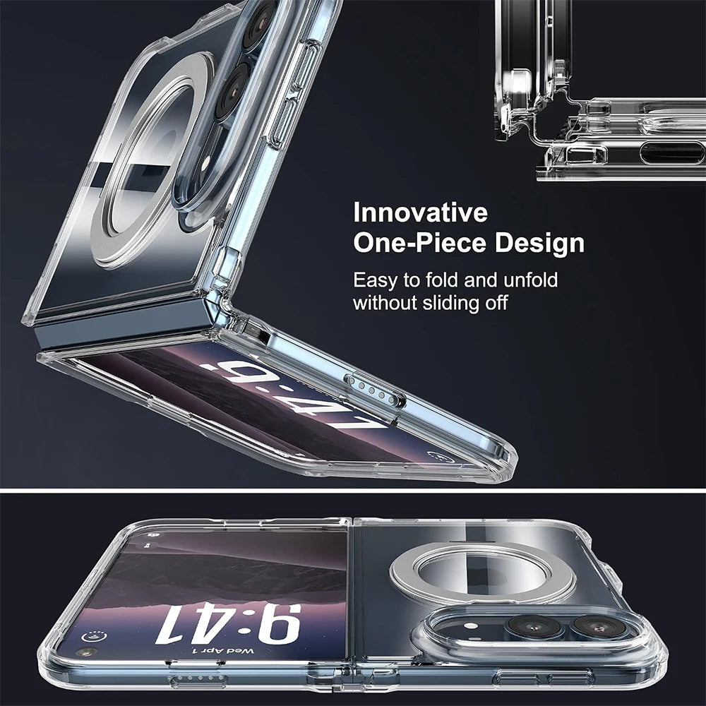 Clear MagSafe Ring Stand Case for iPhone Duo