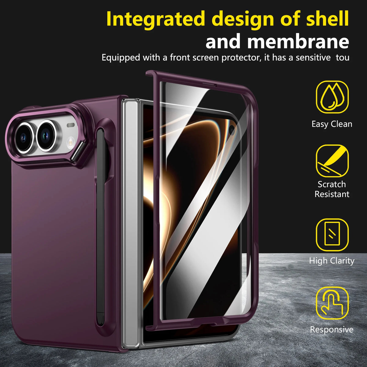 Full Protection Kickstand Case With Stylus for iPhone Duo