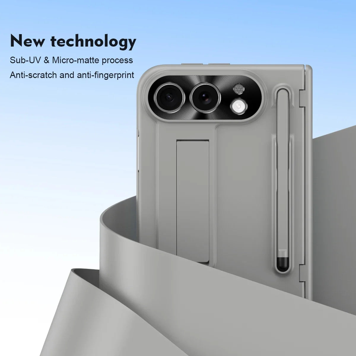 Stylus Holder Kickstand Case for iPhone Duo