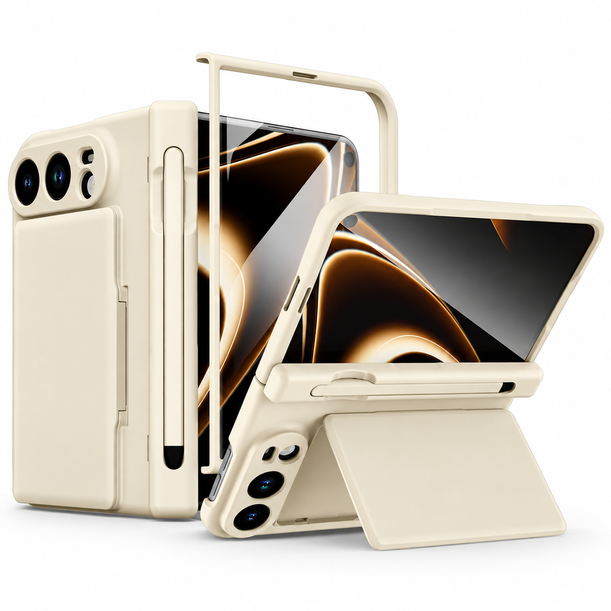 Hinge Wallet Stand Case for iPhone Duo