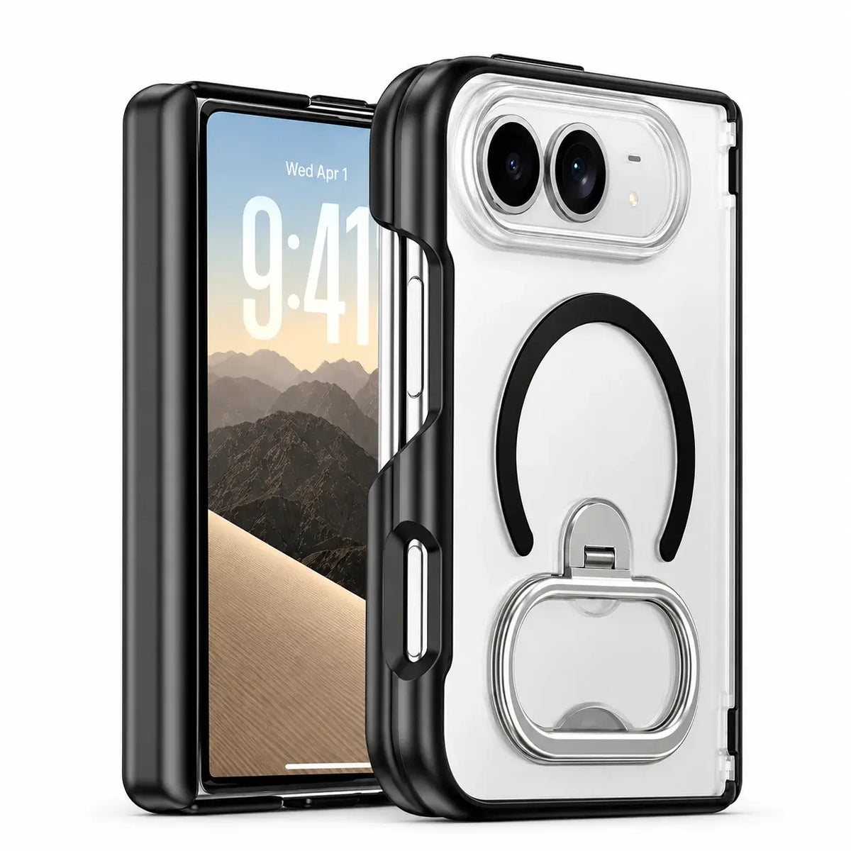 Clear Ring Stand Case for iPhone Duo