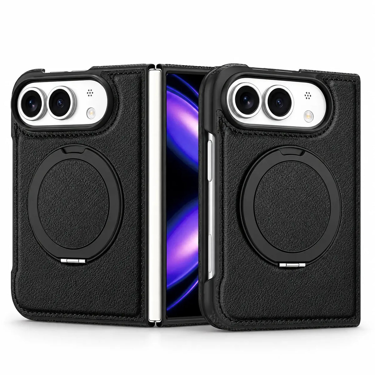 Leather Ring Stand Case for iPhone Duo