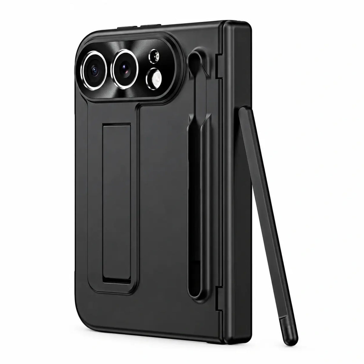 Stylus Holder Kickstand Case for iPhone Duo