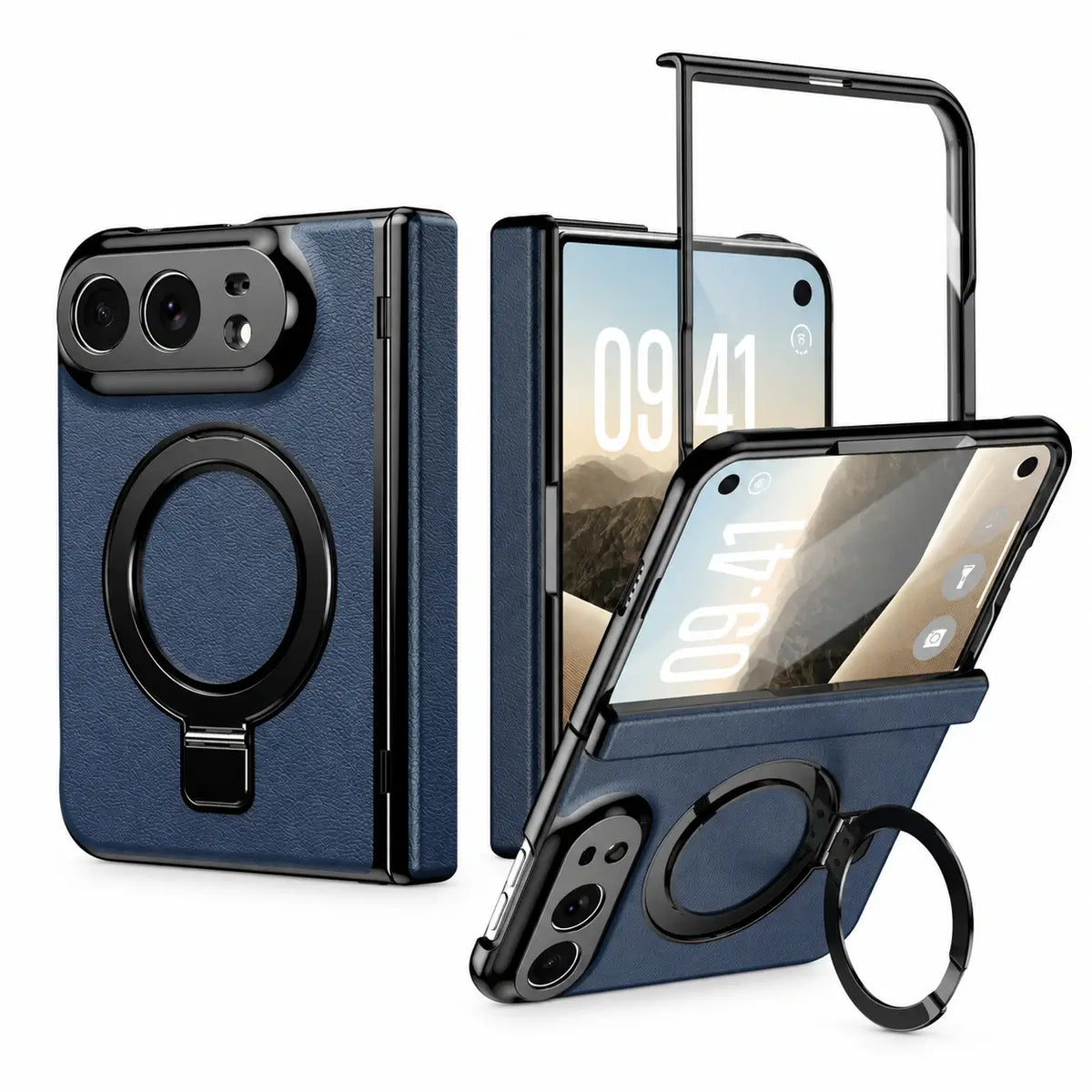 Leather Ring Stand Case for iPhone Duo
