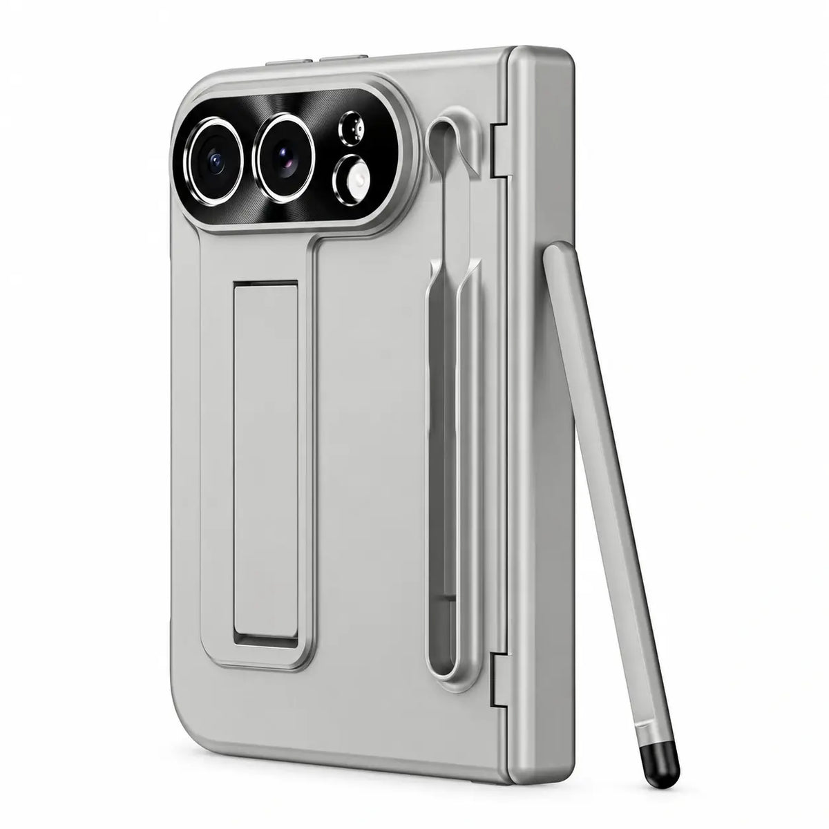 Stylus Holder Kickstand Case for iPhone Duo