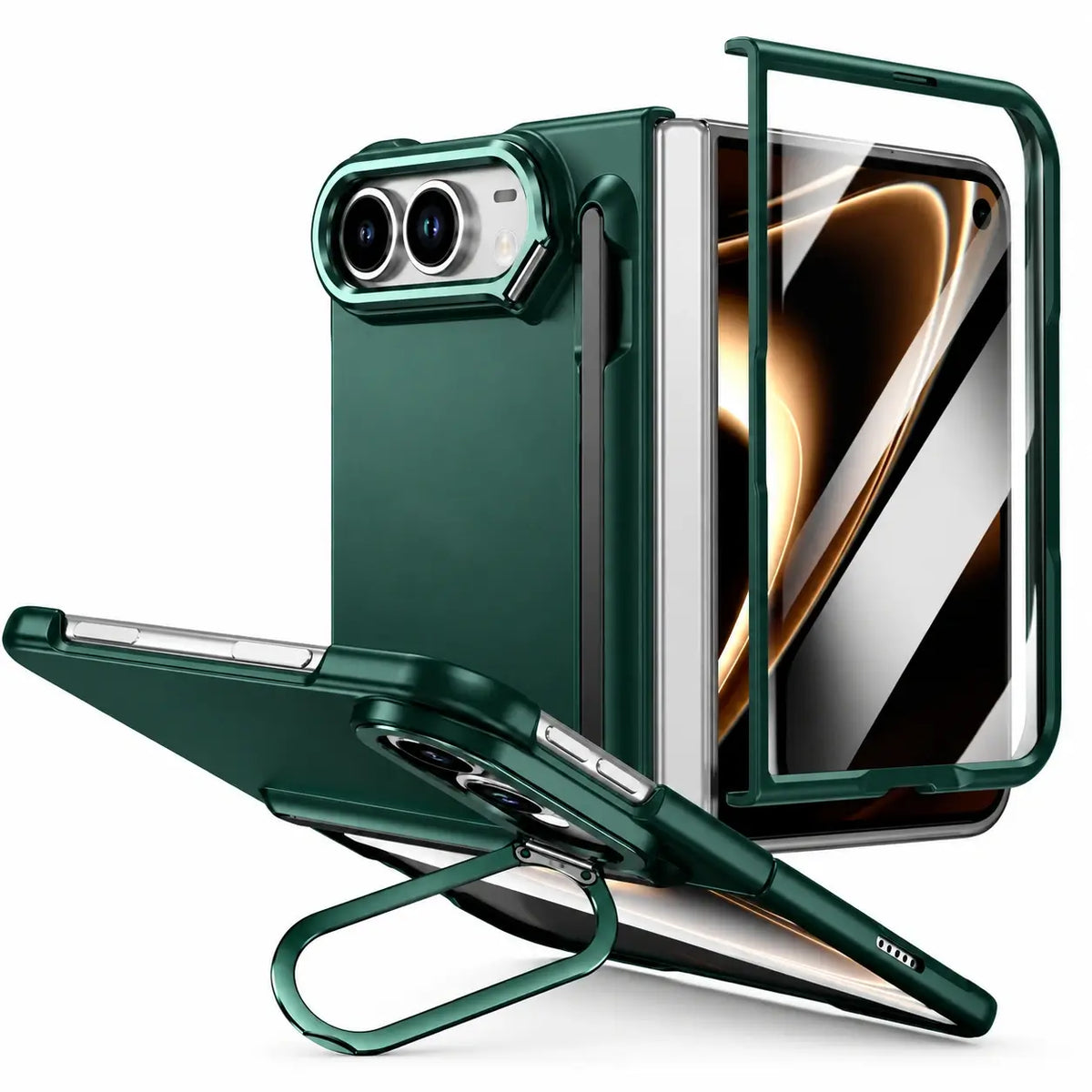 Full Protection Kickstand Case With Stylus for iPhone Duo