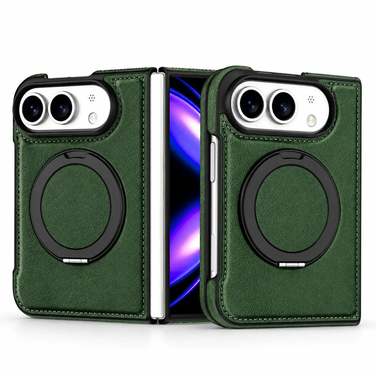 Leather Ring Stand Case for iPhone Duo