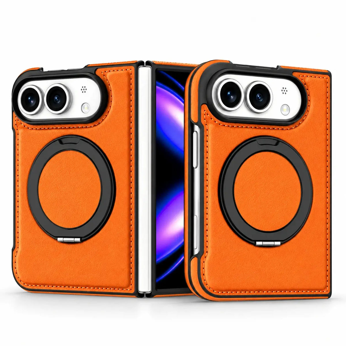Leather Ring Stand Case for iPhone Duo