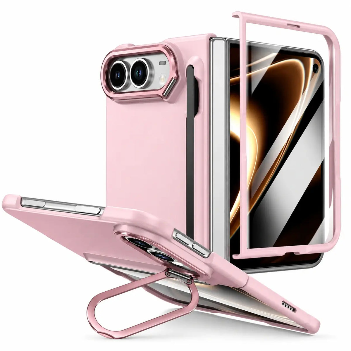 Full Protection Kickstand Case With Stylus for iPhone Duo
